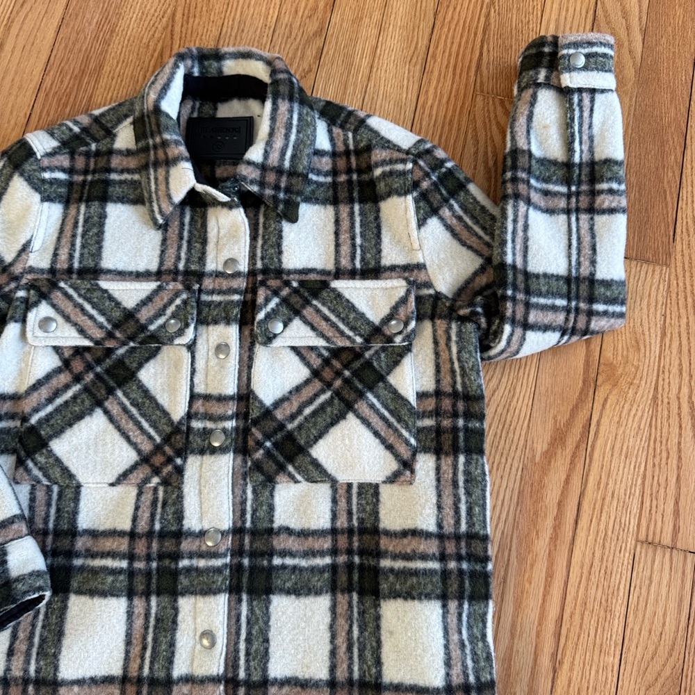 Blank NYC plaid shacket, NWT
